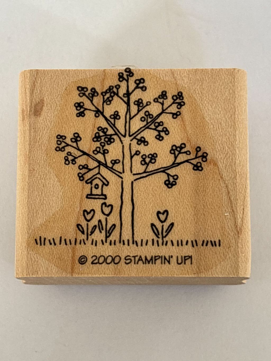 Stampin Up Rubber Stamp Tree Birdhouse Heart Flowers Summer Season Nature Craft