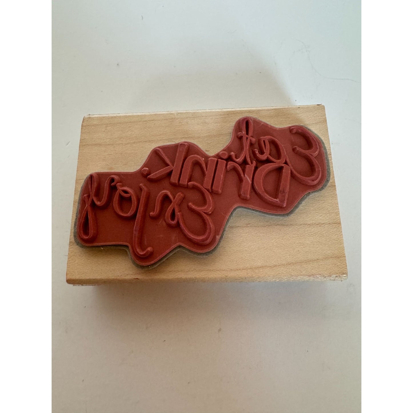 Hampton Art Rubber Stamp Eat Drink Enjoy Dinner Party Invitation Card Making