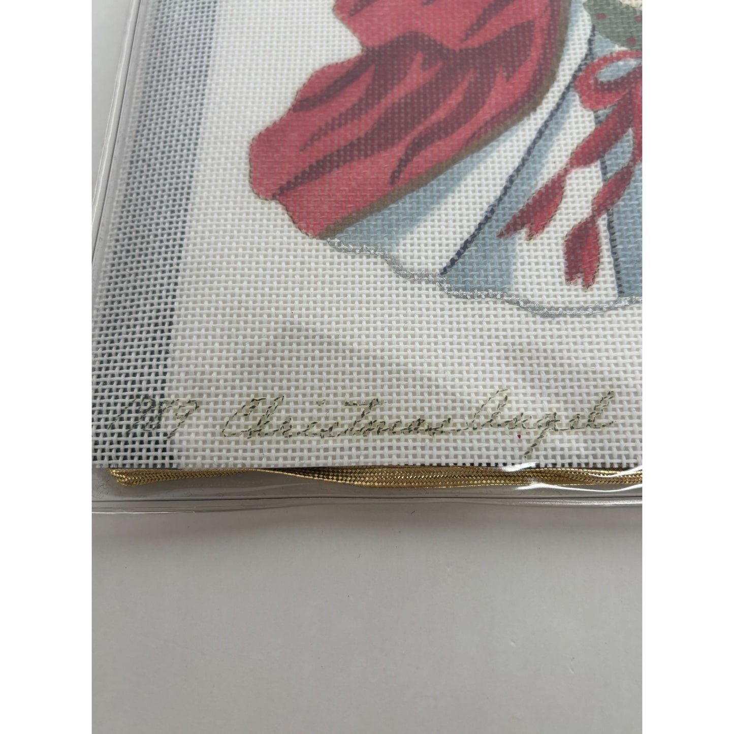 Stitchin Stuff Needlepoint Kit Christmas Angel 1989 Wreath Joan Thomasson Canvas