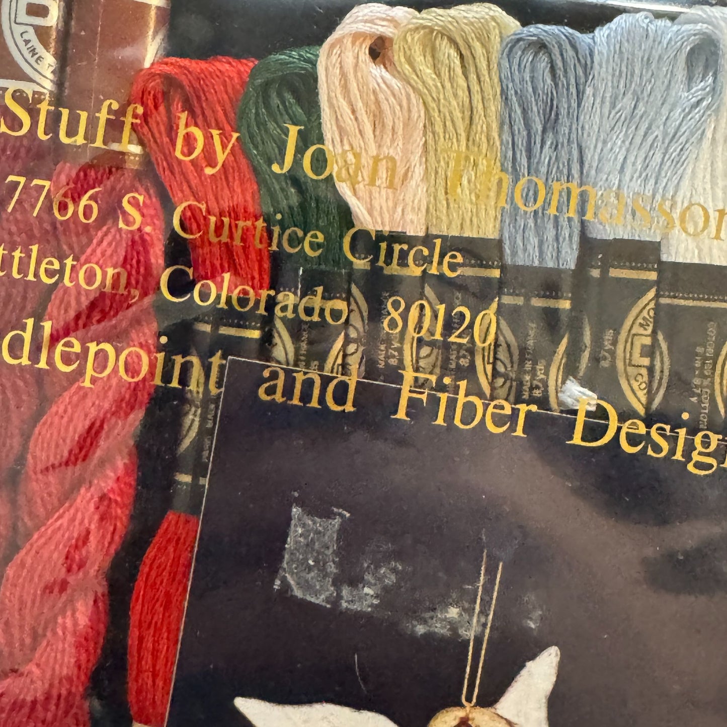 Stitchin Stuff Needlepoint Kit Christmas Angel 1989 Wreath Joan Thomasson Canvas