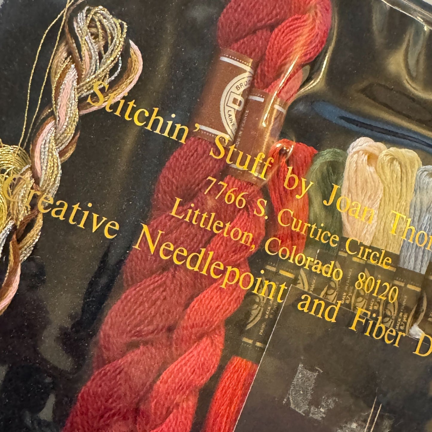 Stitchin Stuff Needlepoint Kit Christmas Angel 1989 Wreath Joan Thomasson Canvas