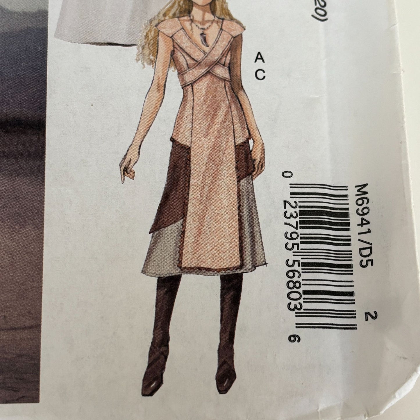 McCalls Sewing Pattern M6941 Costume Medieval Tabard Dress Dragon Queen Renaissance 12–20 UNCUT