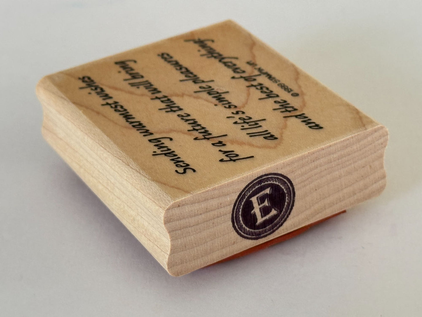 Stampin Up Rubber Stamp Wedding Card Making Words Sentiment Send Warmest Wishes