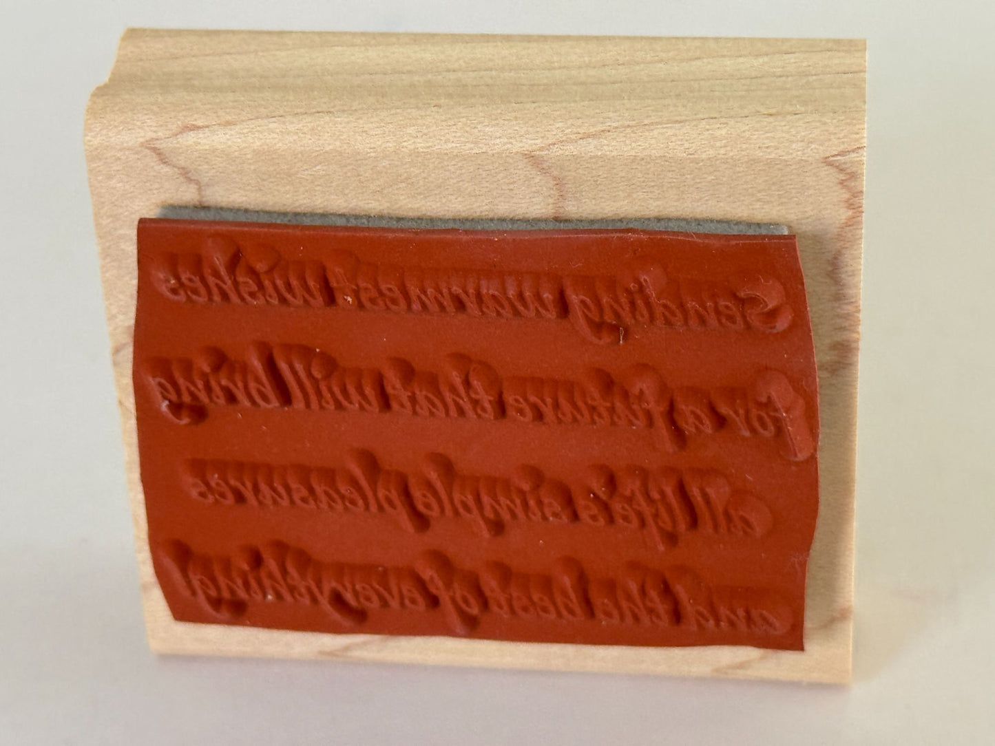 Stampin Up Rubber Stamp Wedding Card Making Words Sentiment Send Warmest Wishes