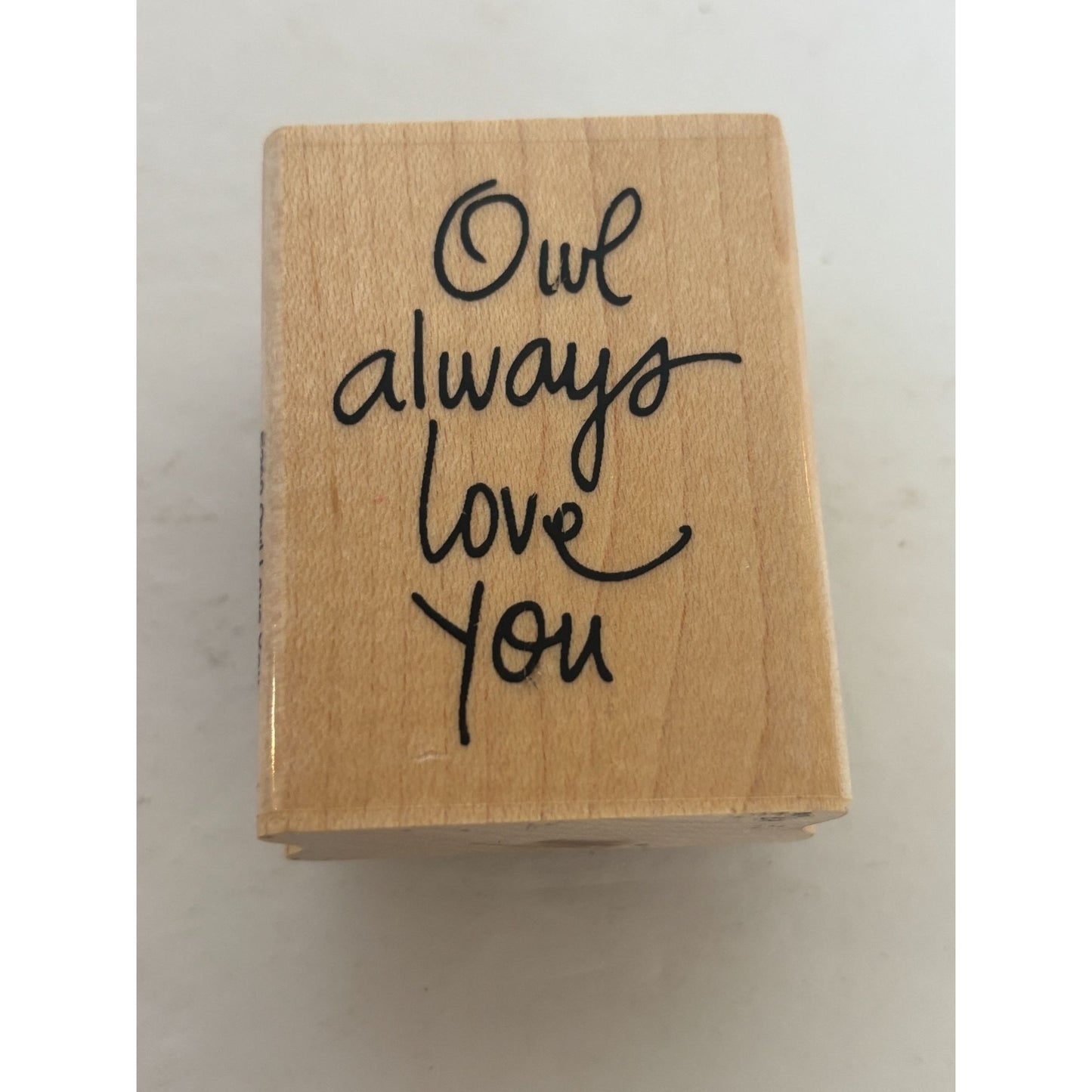 Stampendous Rubber Stamp Owl Always Love You Pun Card Making Sentiment Word E260