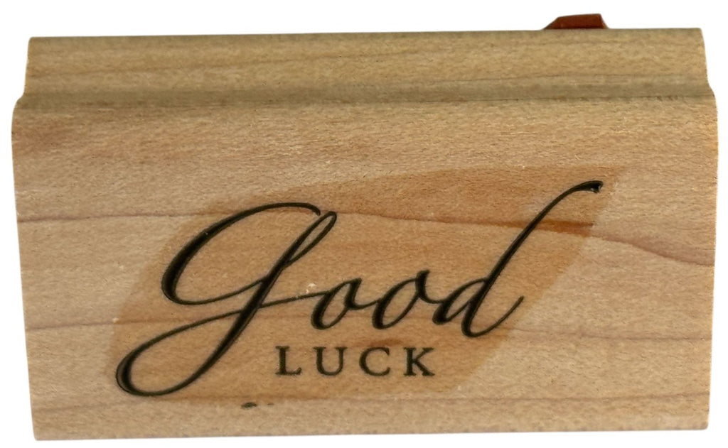 Stampin Up Rubber Stamp Good Luck Card Making Words Sentiment Craft Scrapbooking