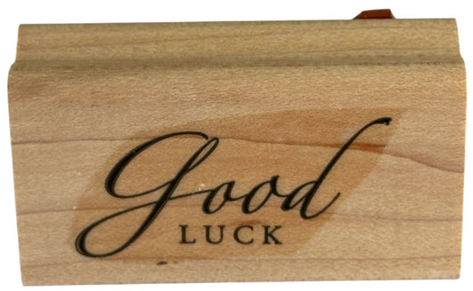 Stampin Up Rubber Stamp Good Luck Card Making Words Sentiment Craft Scrapbooking