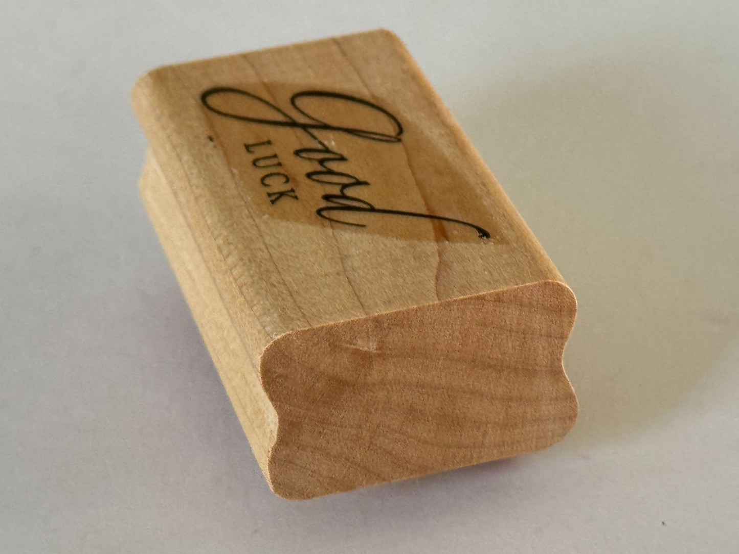 Stampin Up Rubber Stamp Good Luck Card Making Words Sentiment Craft Scrapbooking