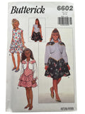 Butterick Sewing Pattern 6602 Girls Party Dress Tiered Ruffles Easy 12 14 Uncut