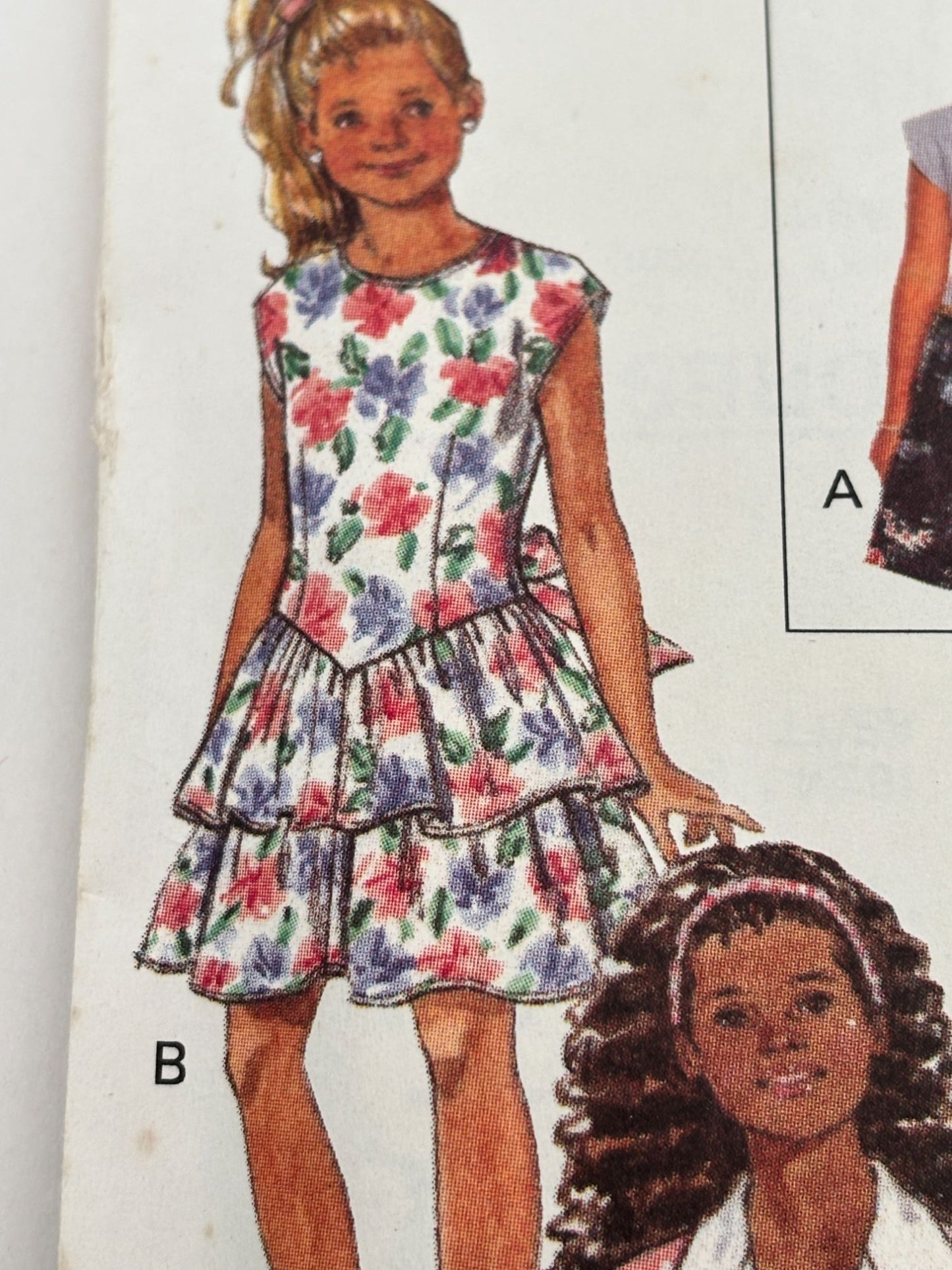 Butterick Sewing Pattern 6602 Girls Party Dress Tiered Ruffles Easy 12 14 Uncut