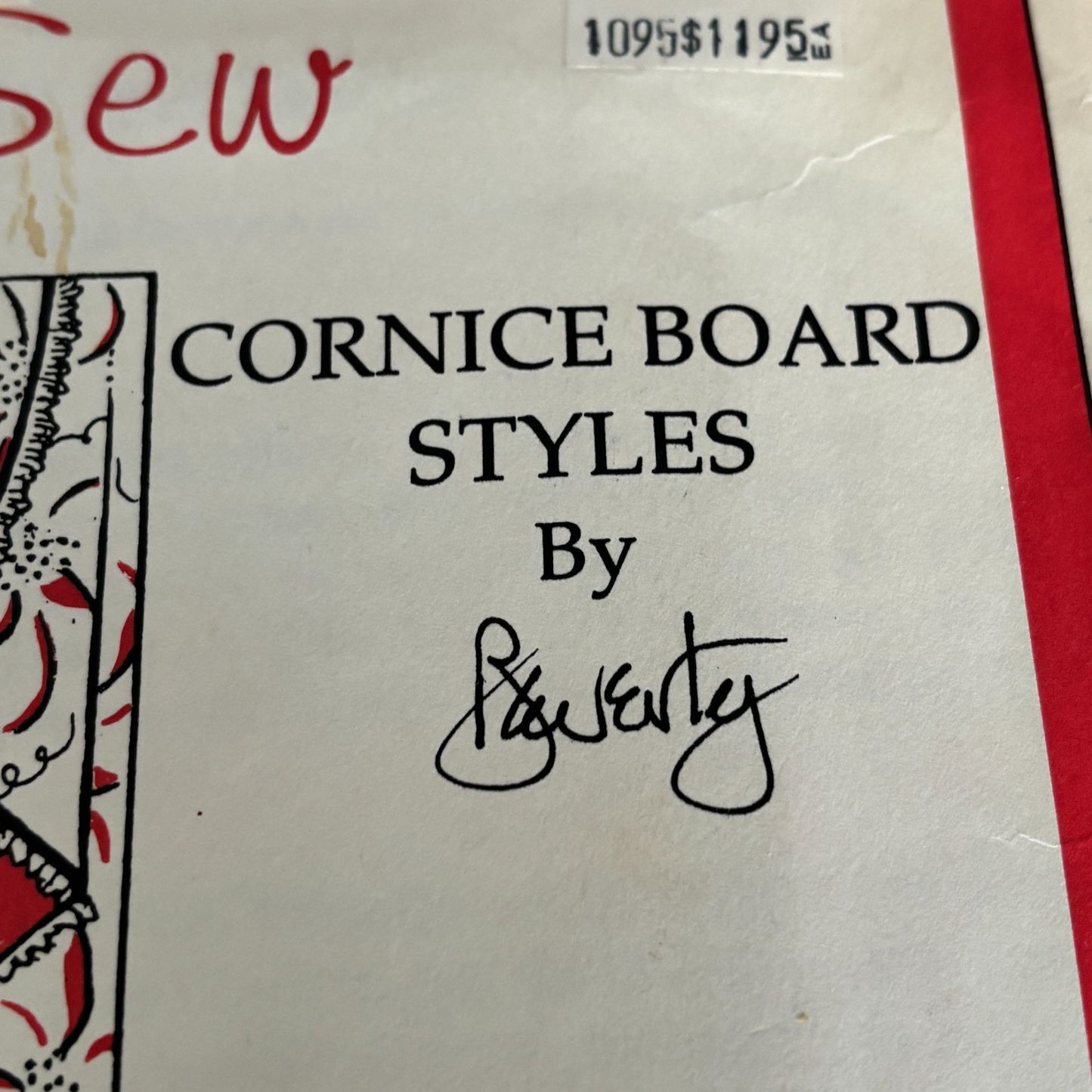 Beverly Window Crowns Sewing Pattern Easy No Sew Cornice Board Covering 1993 90s