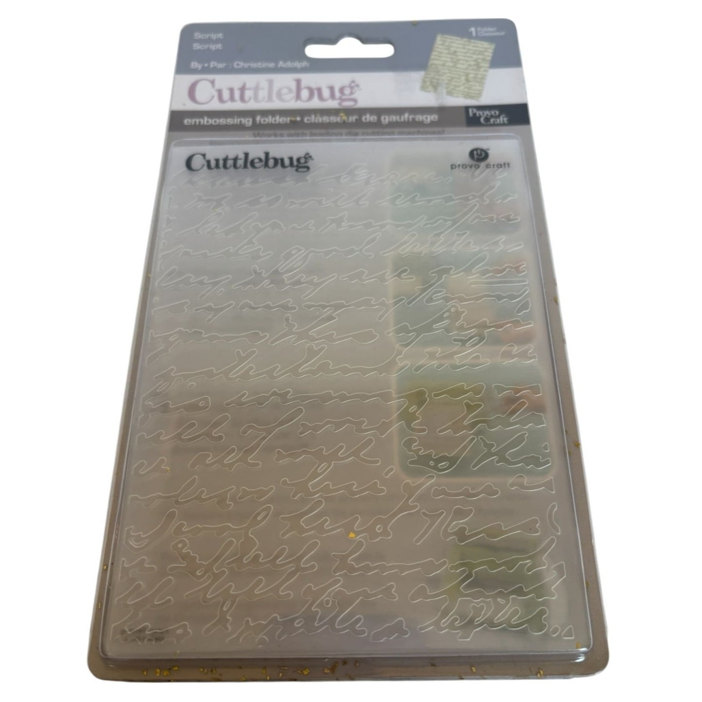Cuttlebug Embossing Folder Script Crafting Tool Provo Craft Writing Background