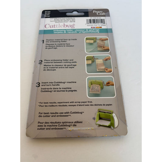 Cuttlebug Embossing Folder Script Crafting Tool Provo Craft Writing Background