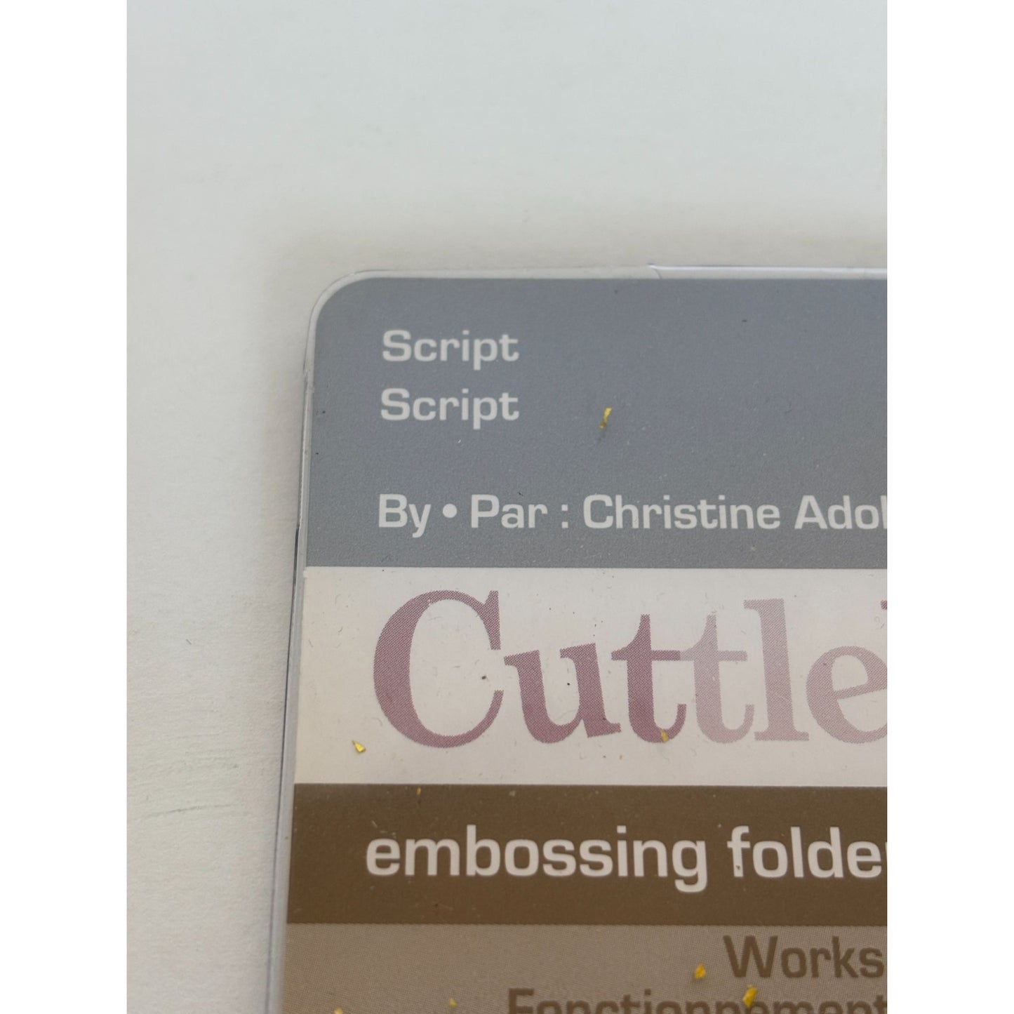 Cuttlebug Embossing Folder Script Crafting Tool Provo Craft Writing Background