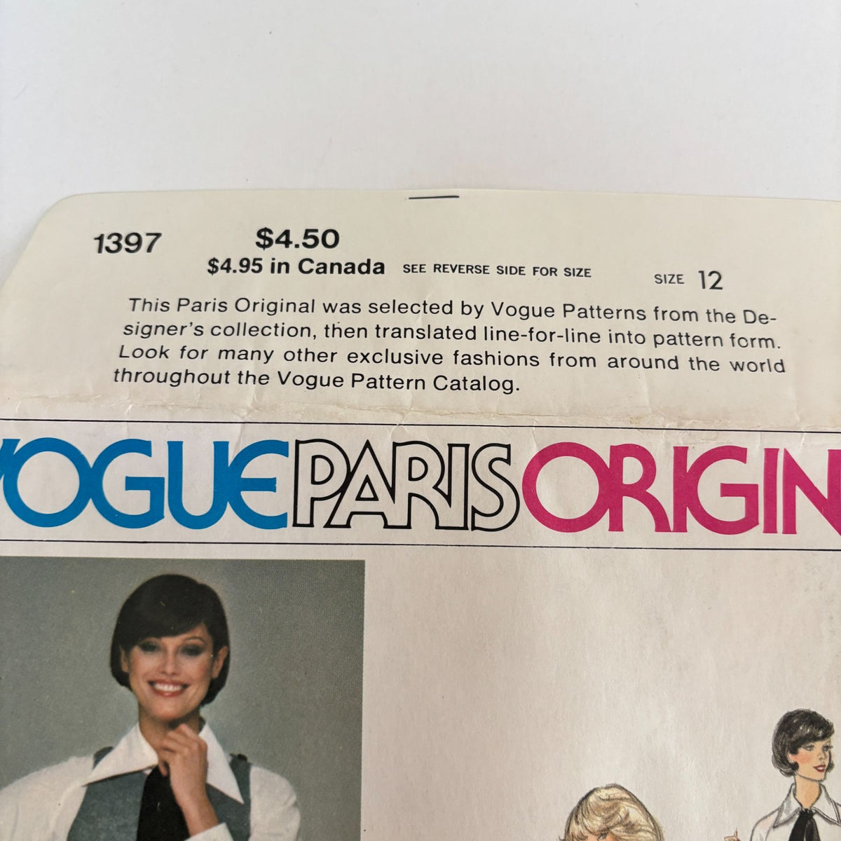 Vogue Paris Original Sewing Pattern 1397 Chloe 1970s Designer Top Skirt 12 Uncut Romantic