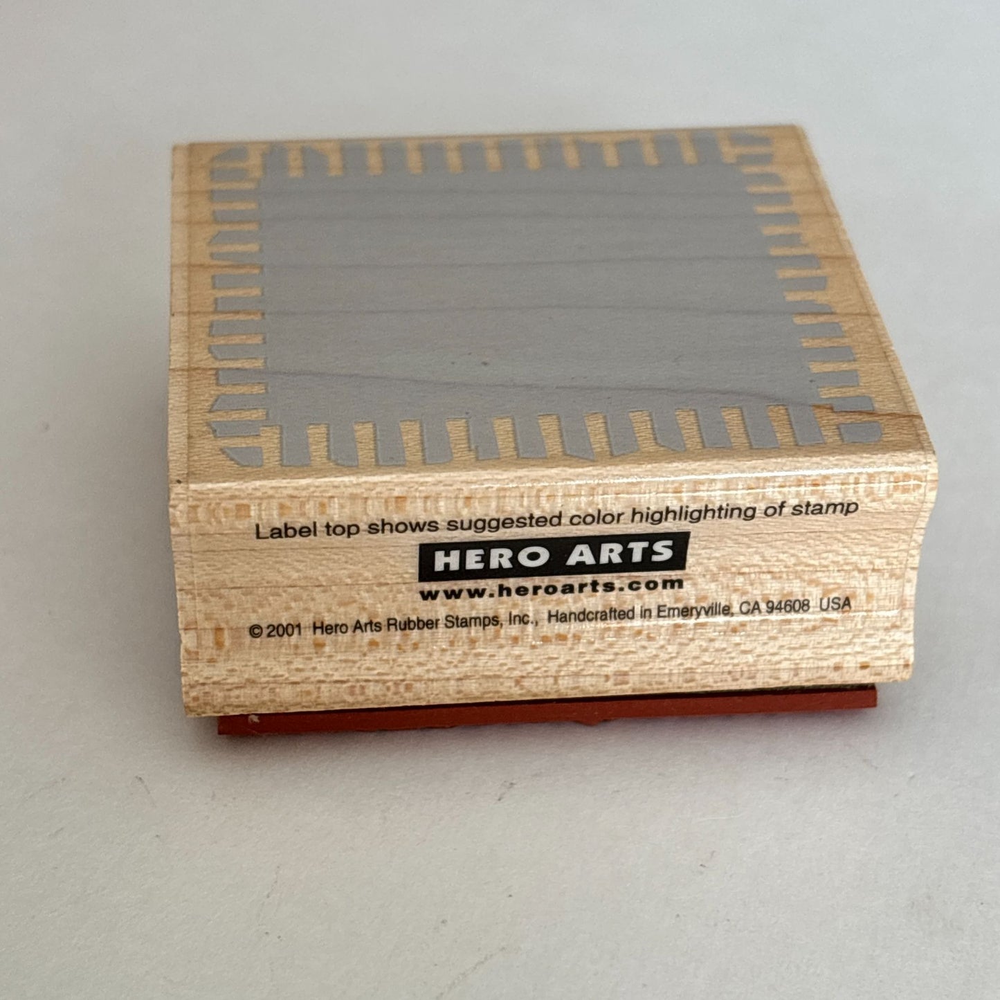 Hero Arts Rubber Stamp Small Fluted Block Framed Texture Background Square E2290 Mixed Media