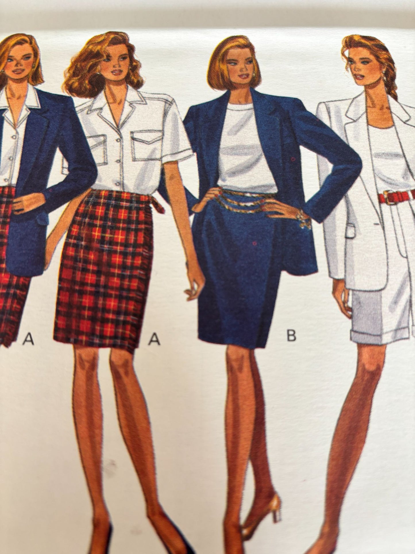 Butterick Sewing Pattern 6710 Work Jacket Shorts Skirt 90s Minimalist 6-10 Uncut