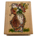 All Night Media Rubber Stamp Blissful Bunny Flower Animal Friendship Card Making