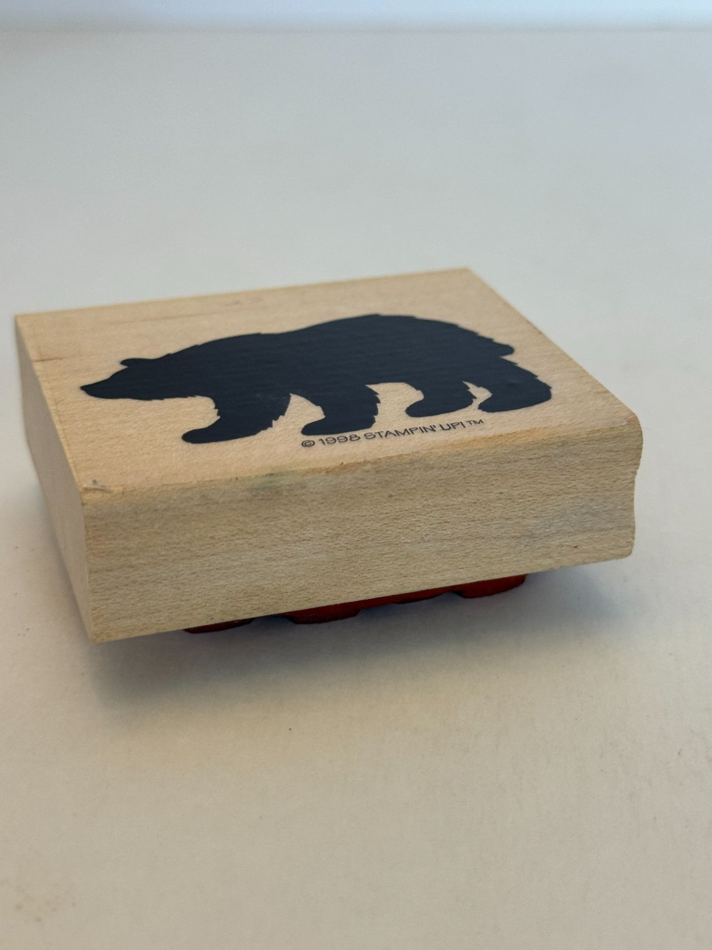 Stampin Up Wood Rubber Stamp Bear Silhouette Nature Alaska Outdoors Animal