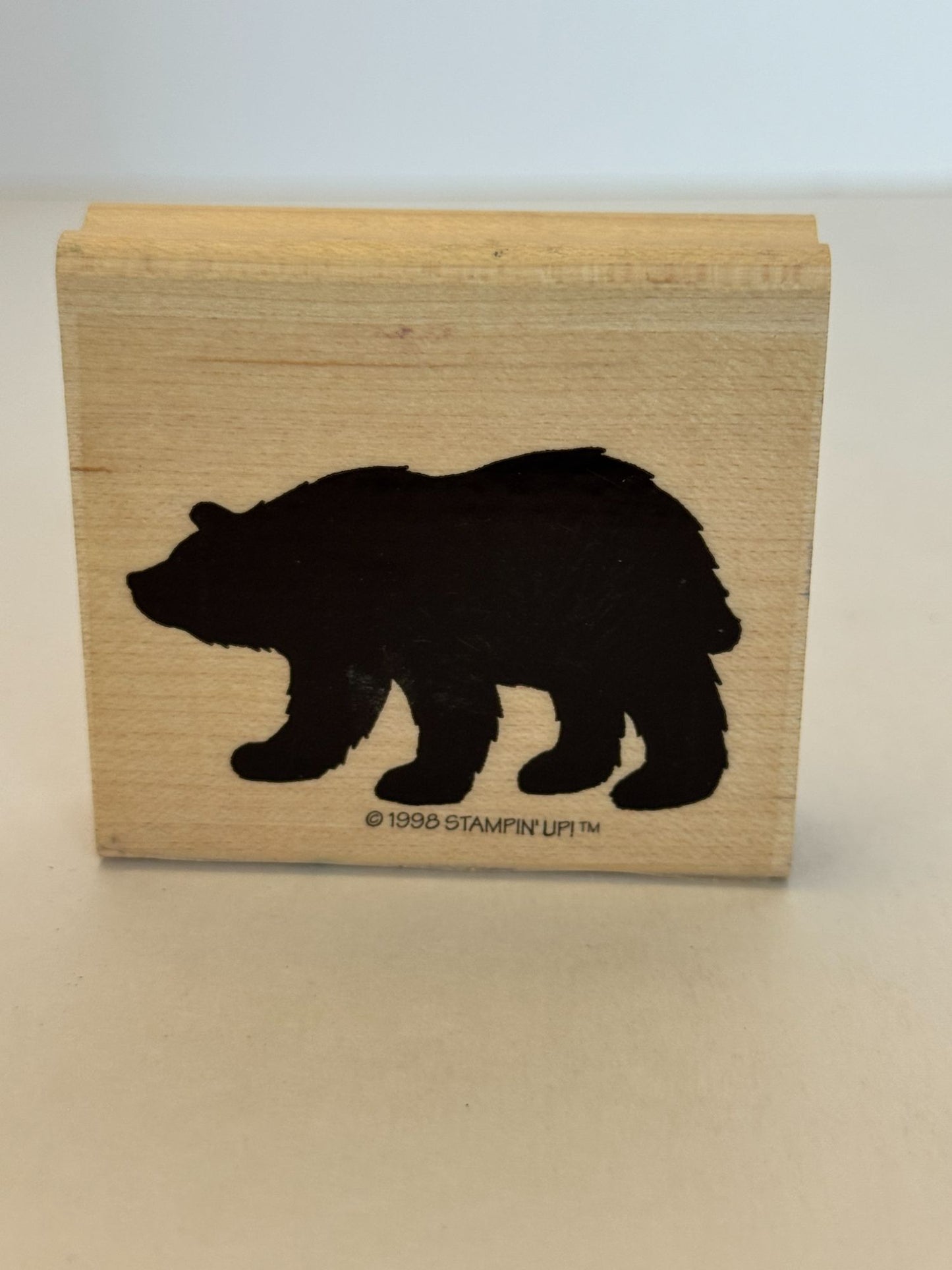 Stampin Up Wood Rubber Stamp Bear Silhouette Nature Alaska Outdoors Animal