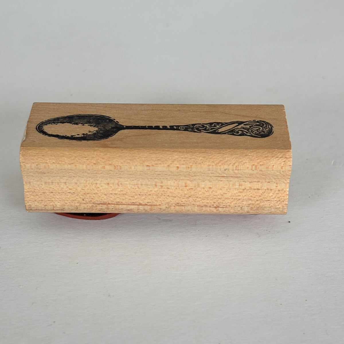 Stamp Francisco Rubber Stamp Ornate Spoon Antique Silverware Menu Place Setting Recipe Cardmaking