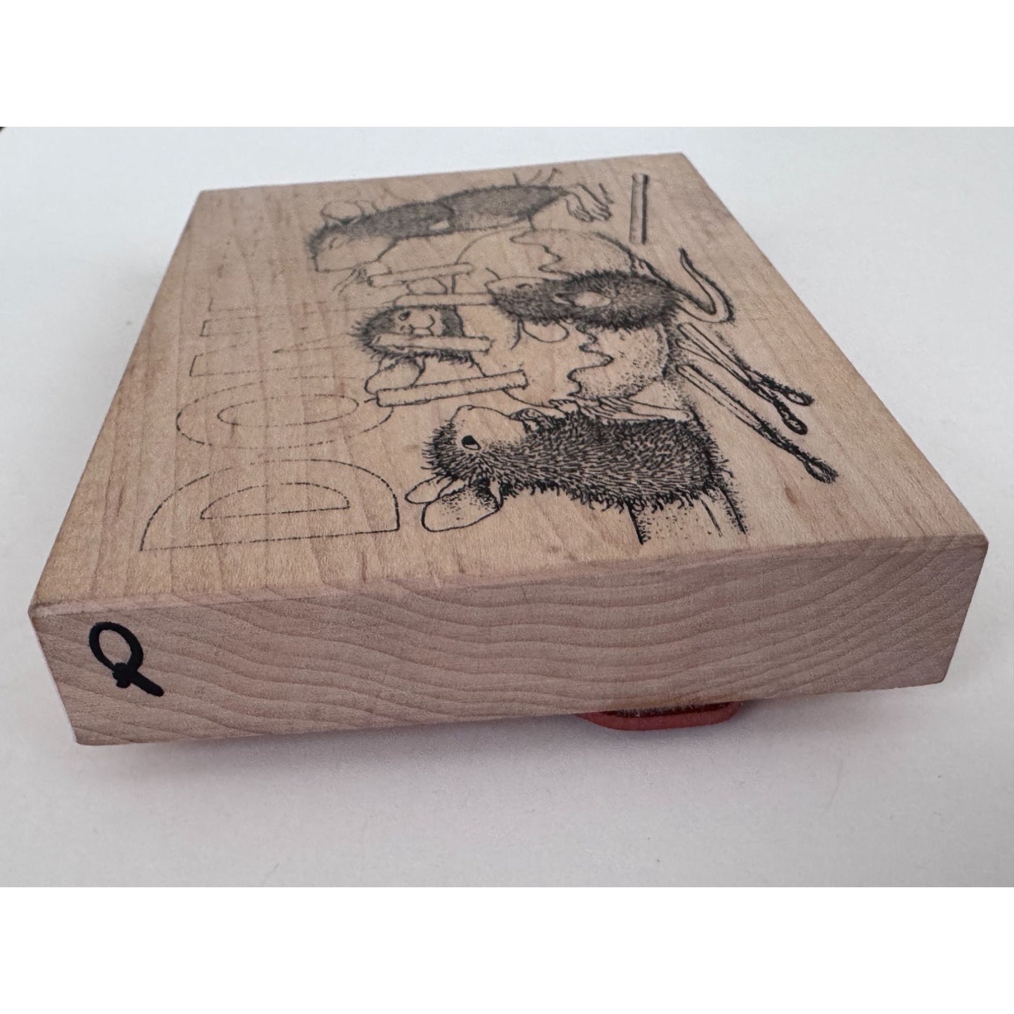 House Mouse Rubber Stamp Donut Birthday Cardmaking Donut Baking Mice Stampa Rosa Craft