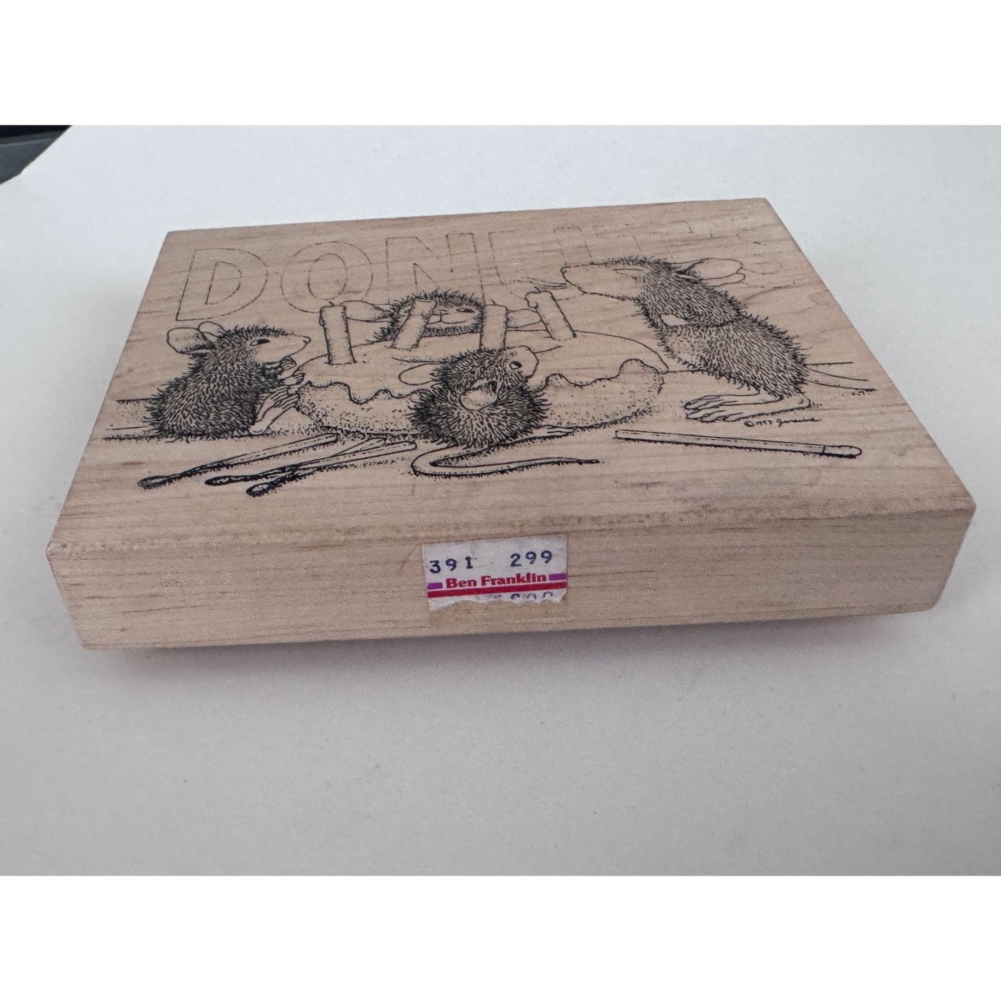 House Mouse Rubber Stamp Donut Birthday Cardmaking Donut Baking Mice Stampa Rosa Craft
