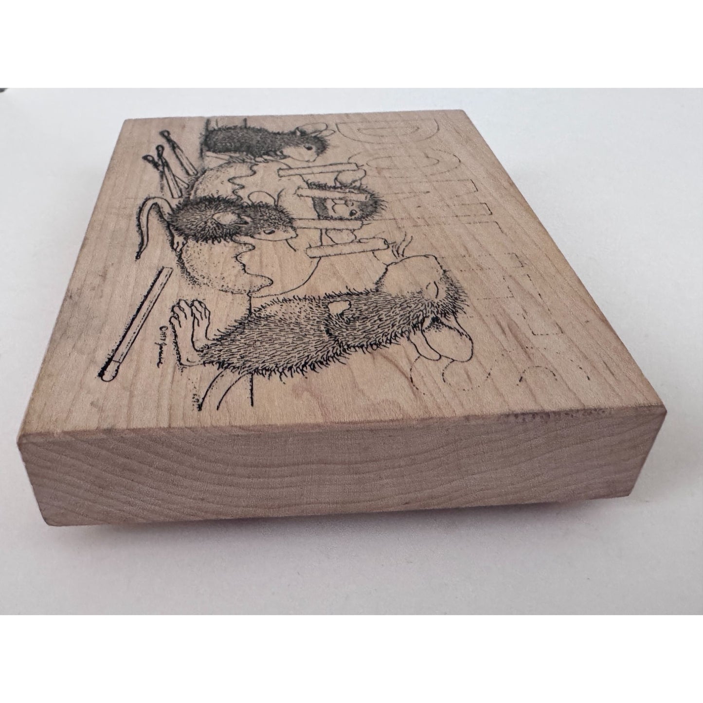 House Mouse Rubber Stamp Donut Birthday Cardmaking Donut Baking Mice Stampa Rosa Craft