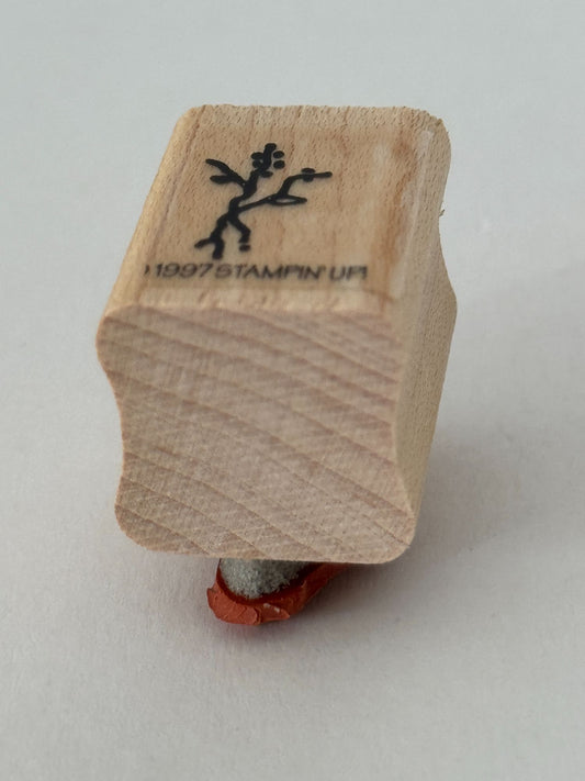 Stampin Up Rubber Stamp Tiny Twig Branch Plant Nature Outdoors Scene Maker Wood