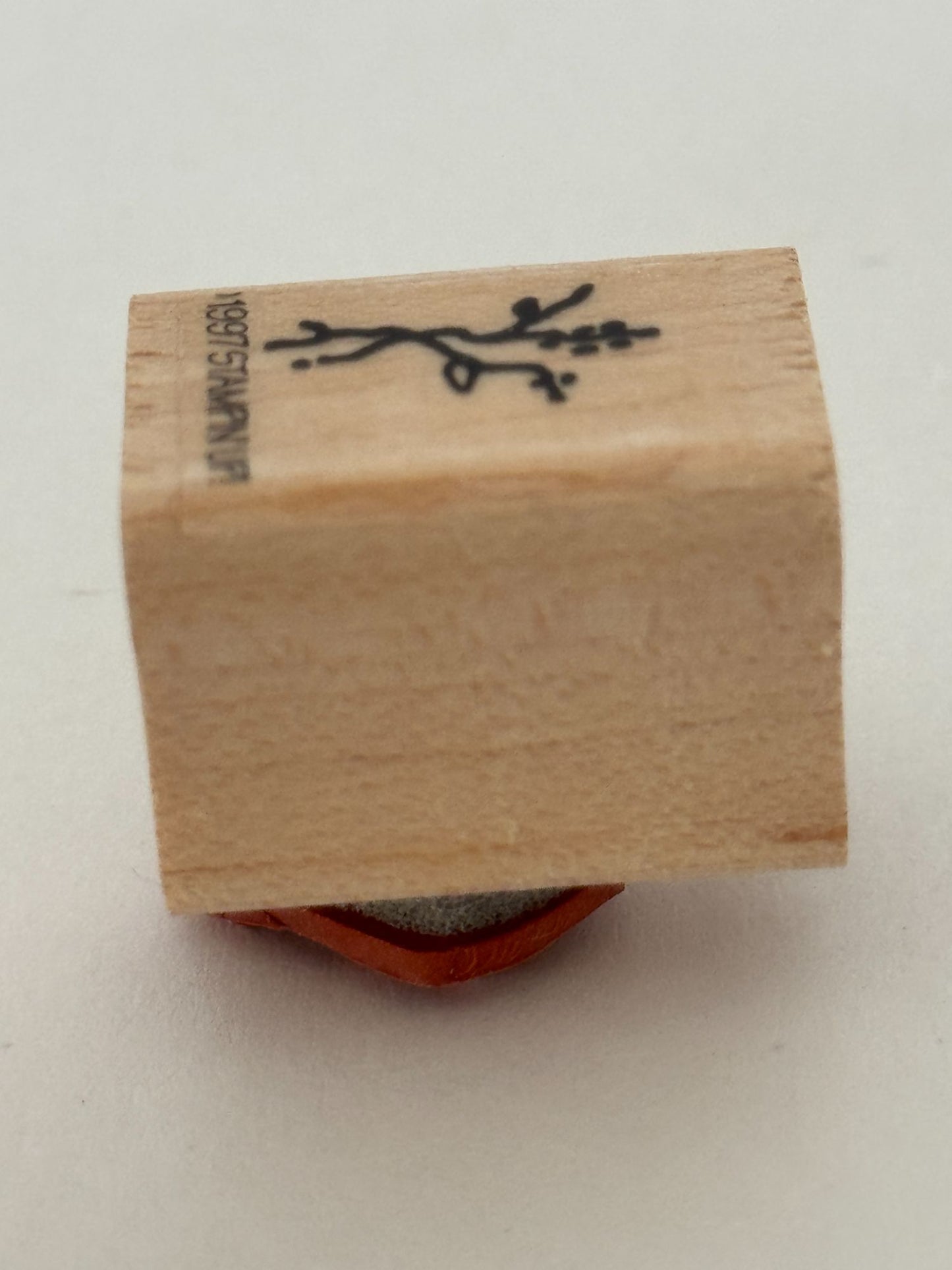 Stampin Up Rubber Stamp Tiny Twig Branch Plant Nature Outdoors Scene Maker Wood