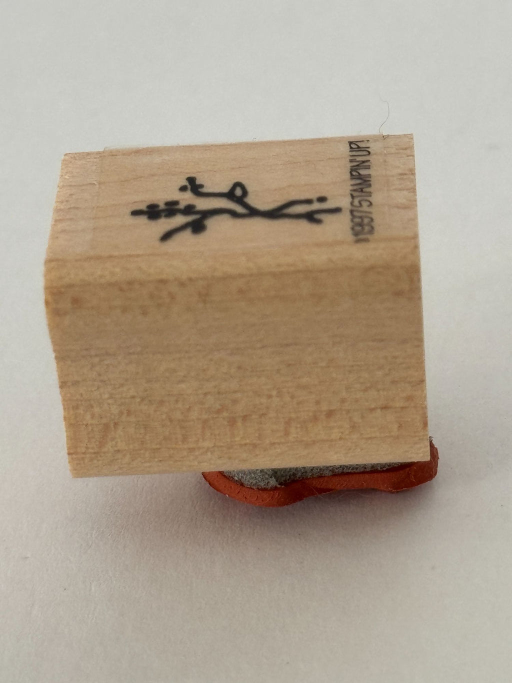 Stampin Up Rubber Stamp Tiny Twig Branch Plant Nature Outdoors Scene Maker Wood