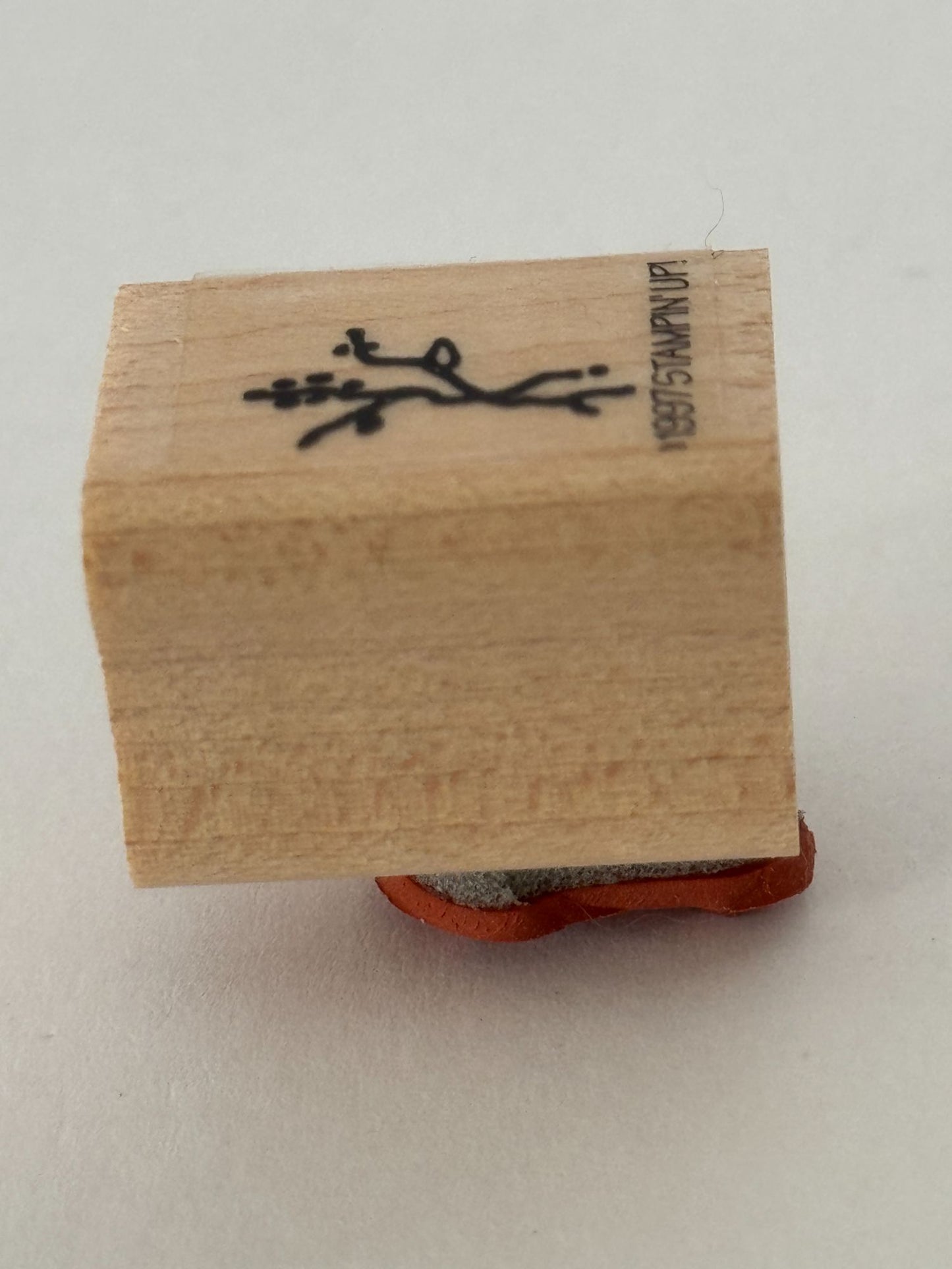 Stampin Up Rubber Stamp Tiny Twig Branch Plant Nature Outdoors Scene Maker Wood