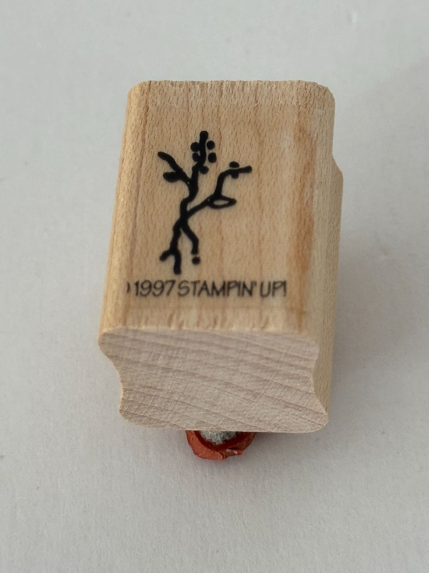Stampin Up Rubber Stamp Tiny Twig Branch Plant Nature Outdoors Scene Maker Wood
