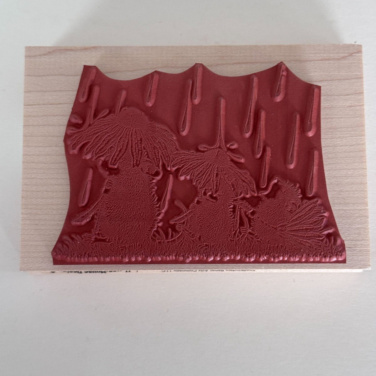 House Mouse Rubber Stamp Spring Rain Mice Flowers Umbrella Funny Spellbinders Card Making Craft
