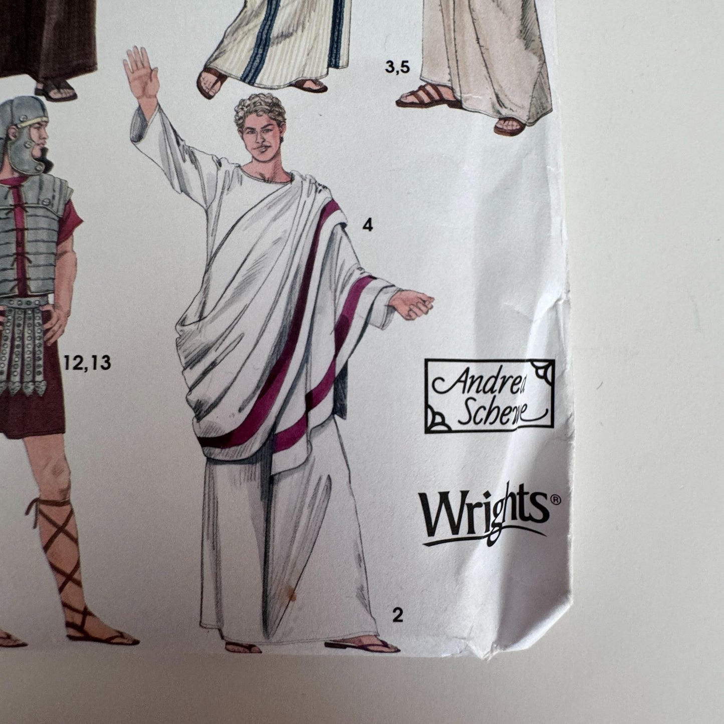 Simplicity Sewing Pattern 4213 Biblical Costume Roman Soldier Toga Jesus Christian Uncut Adult Bible Story