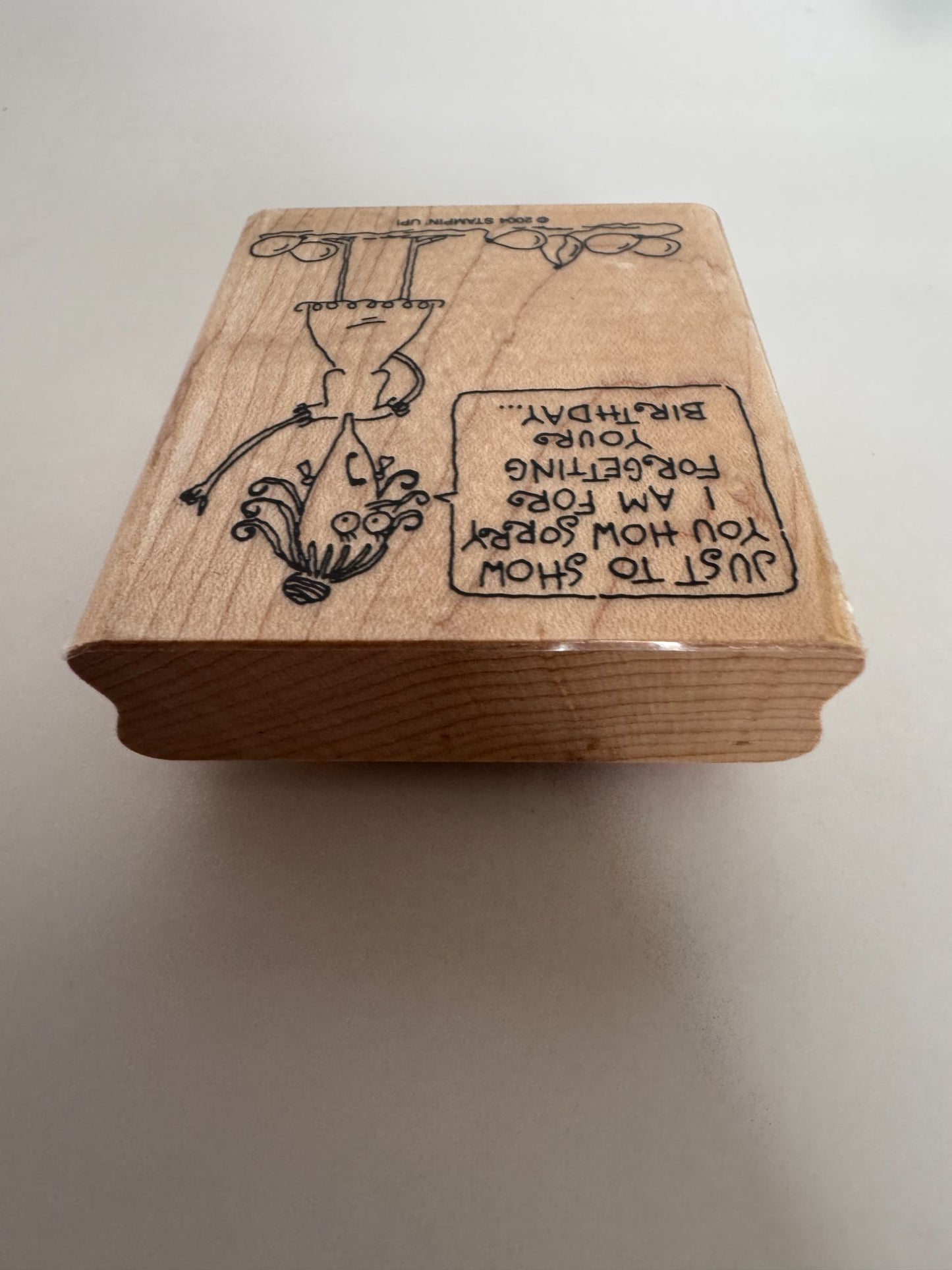 Stampin Up Rubber Stamp Belated Birthday Card Making Funny Deflated Balloons