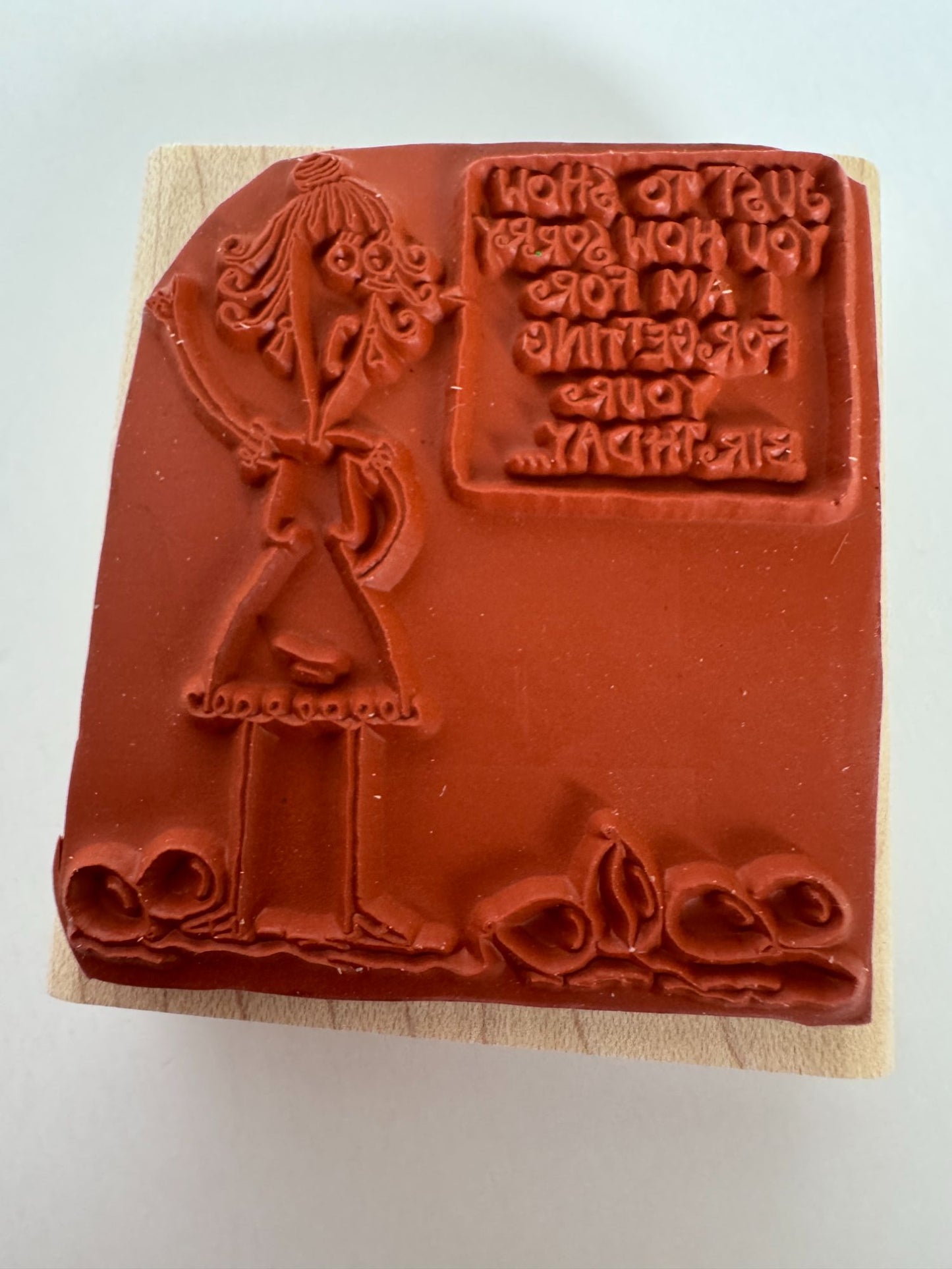 Stampin Up Rubber Stamp Belated Birthday Card Making Funny Deflated Balloons