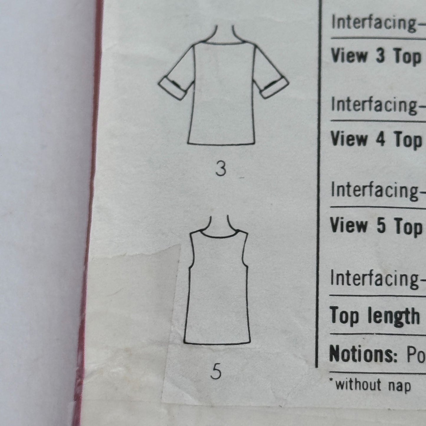 Simplicity Sewing Pattern 5386 80s Pullover Top Shirt Blouse 1980s Vintage Uncut Scooped Neckline