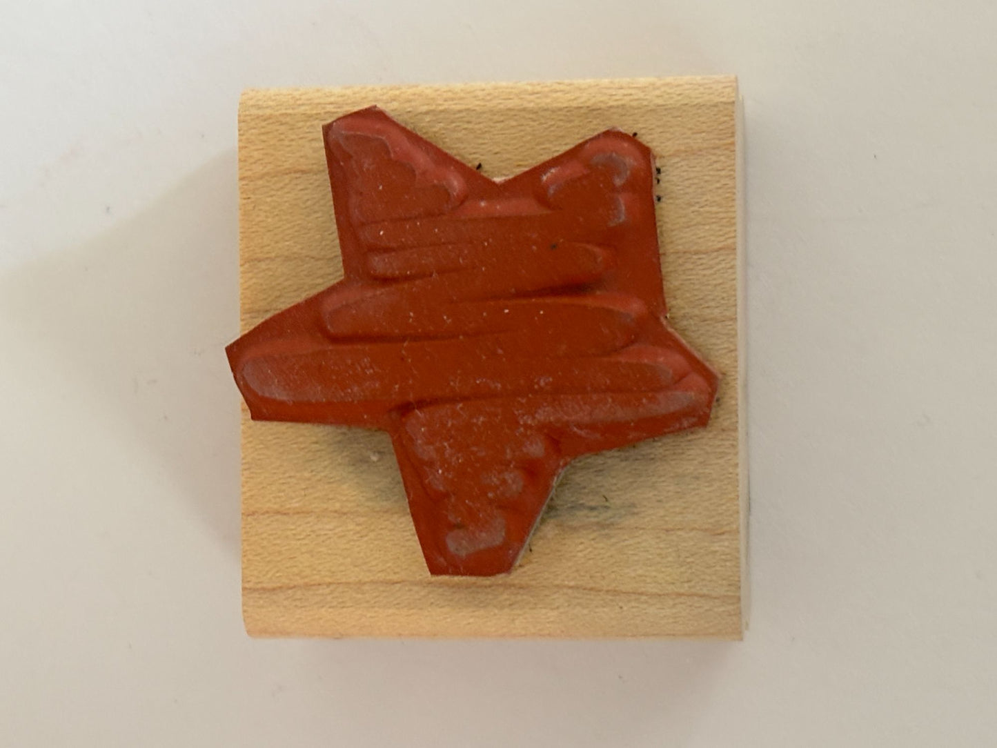 Stampin Up Rubber Stamp Scribble Star Abstract Card Making Craft Wood Mounted