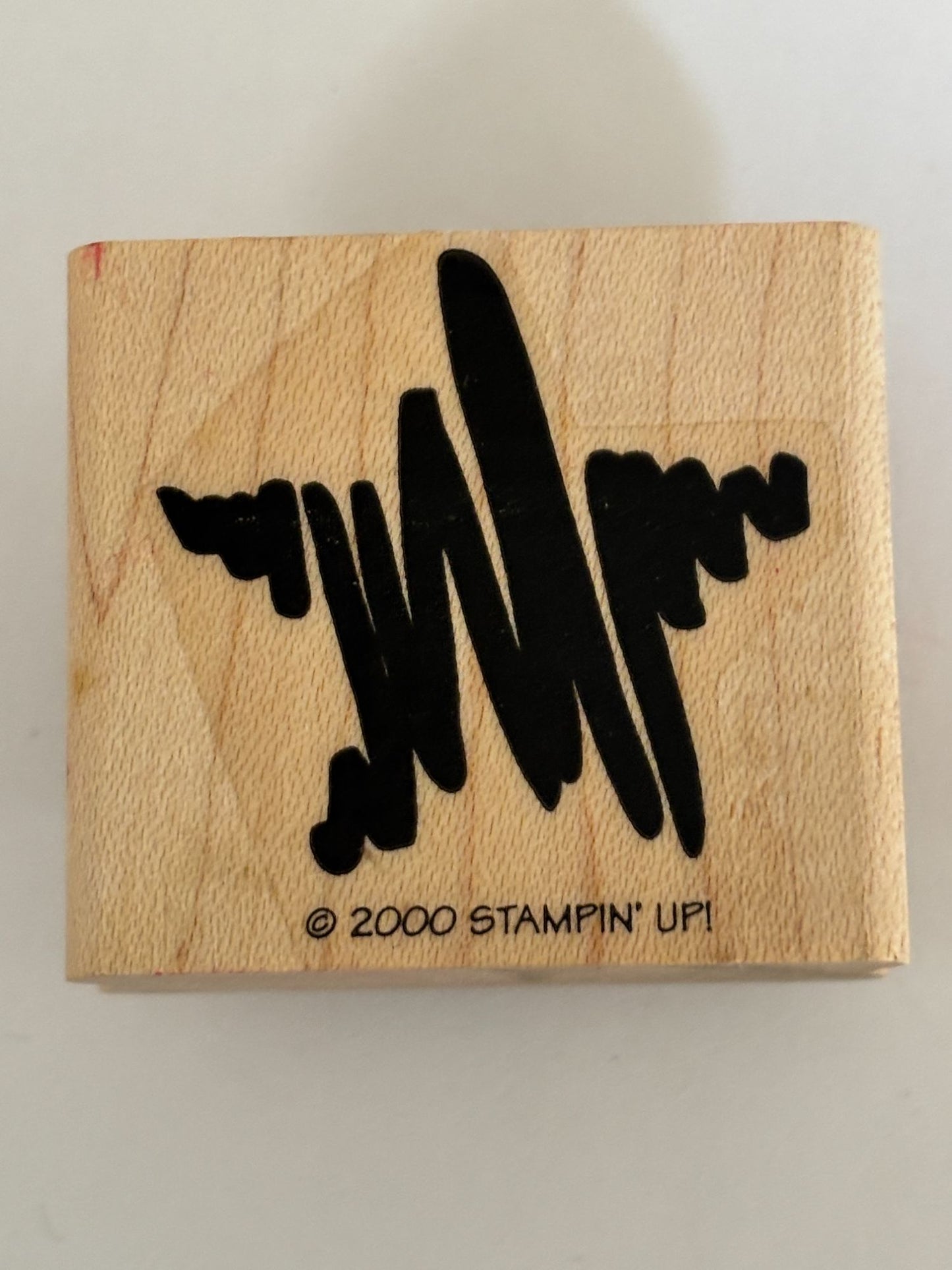 Stampin Up Rubber Stamp Scribble Star Abstract Card Making Craft Wood Mounted