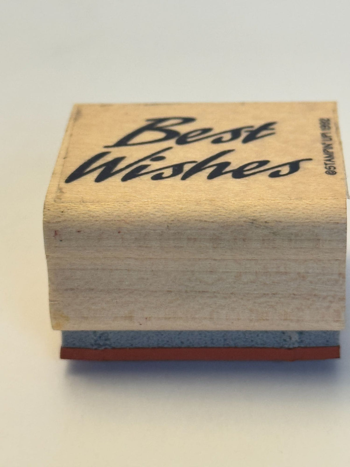 Stampin Up Rubber Stamp Best Wishes Card Making Words Sentiment Good Luck Friend
