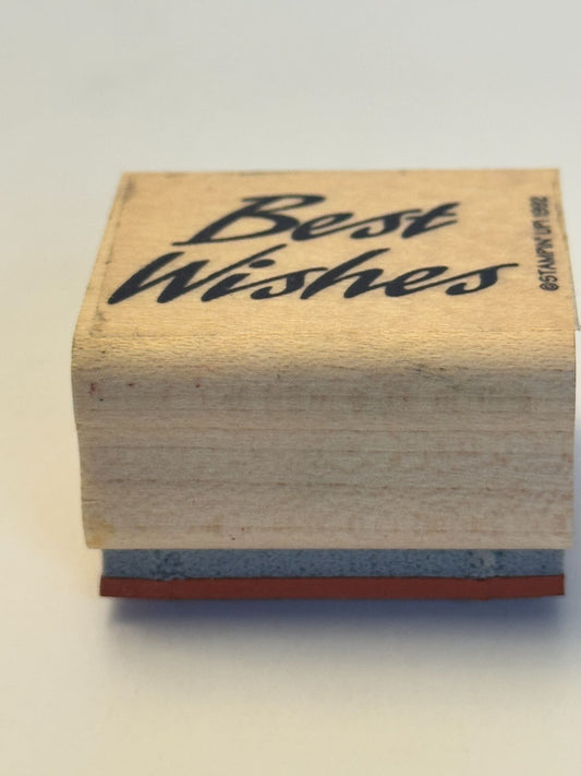 Stampin Up Rubber Stamp Best Wishes Card Making Words Sentiment Good Luck Friend