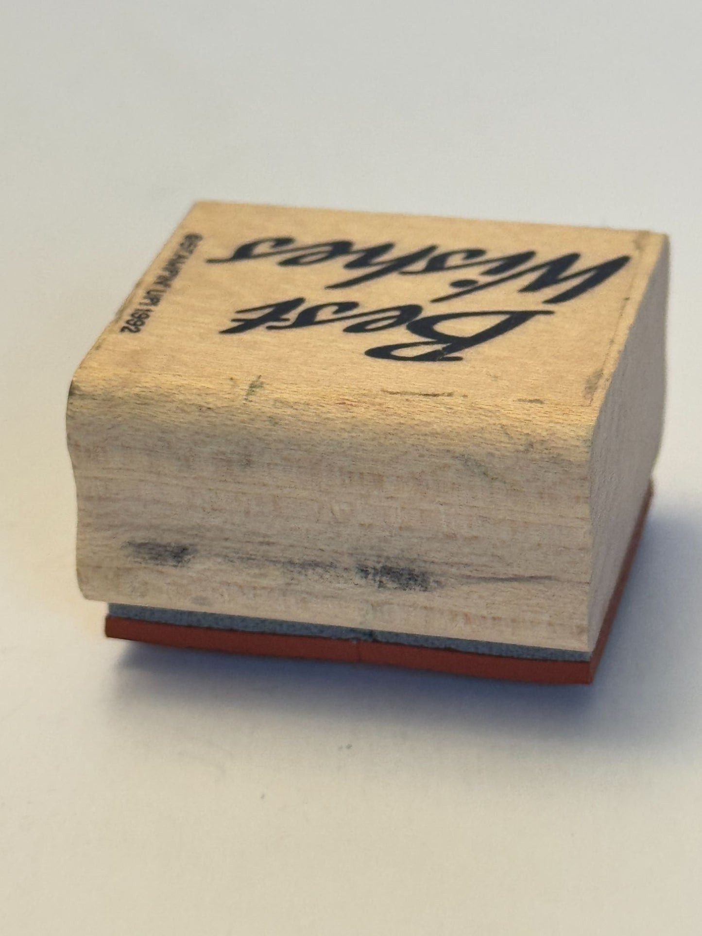 Stampin Up Rubber Stamp Best Wishes Card Making Words Sentiment Good Luck Friend