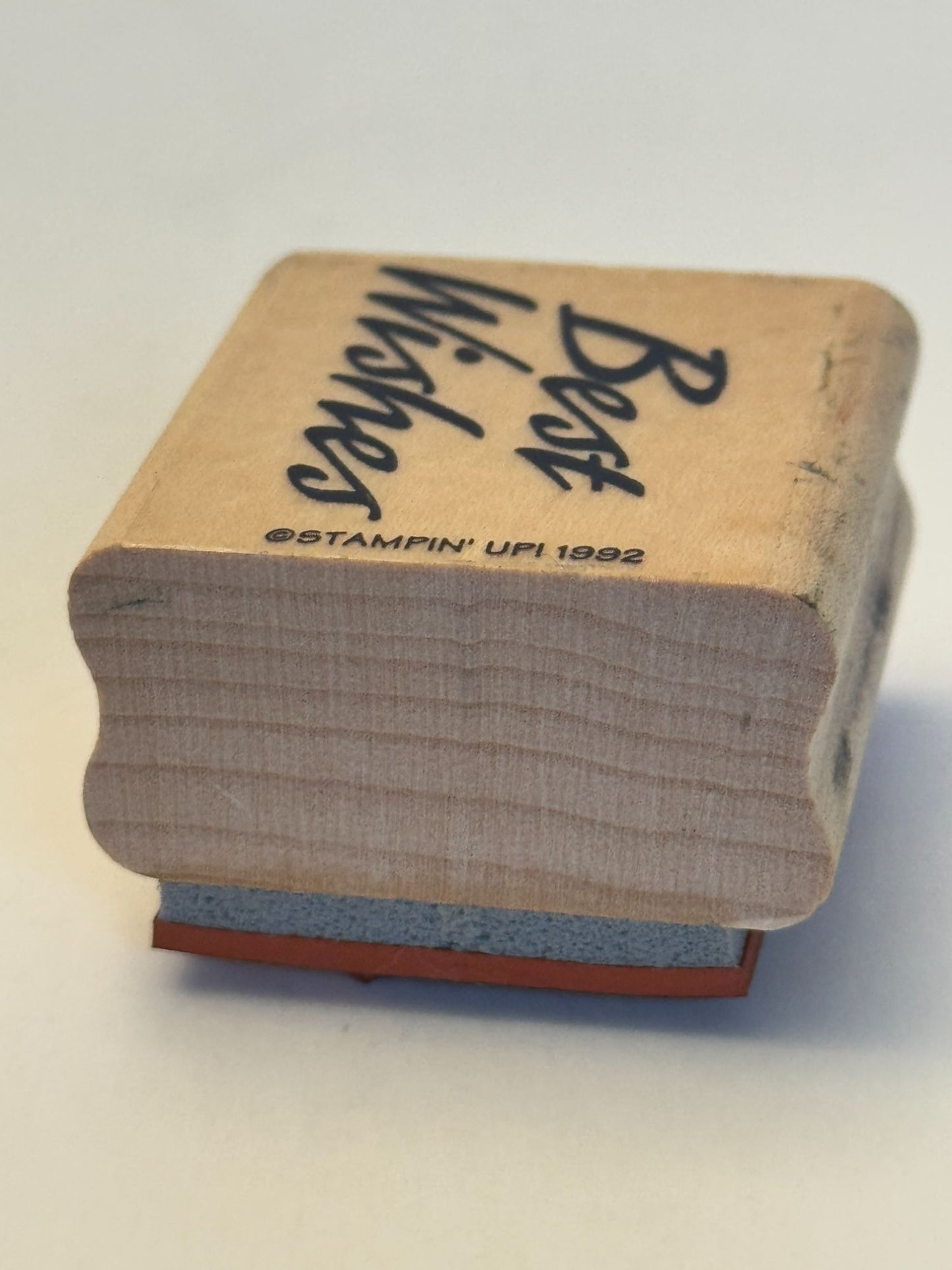Stampin Up Rubber Stamp Best Wishes Card Making Words Sentiment Good Luck Friend