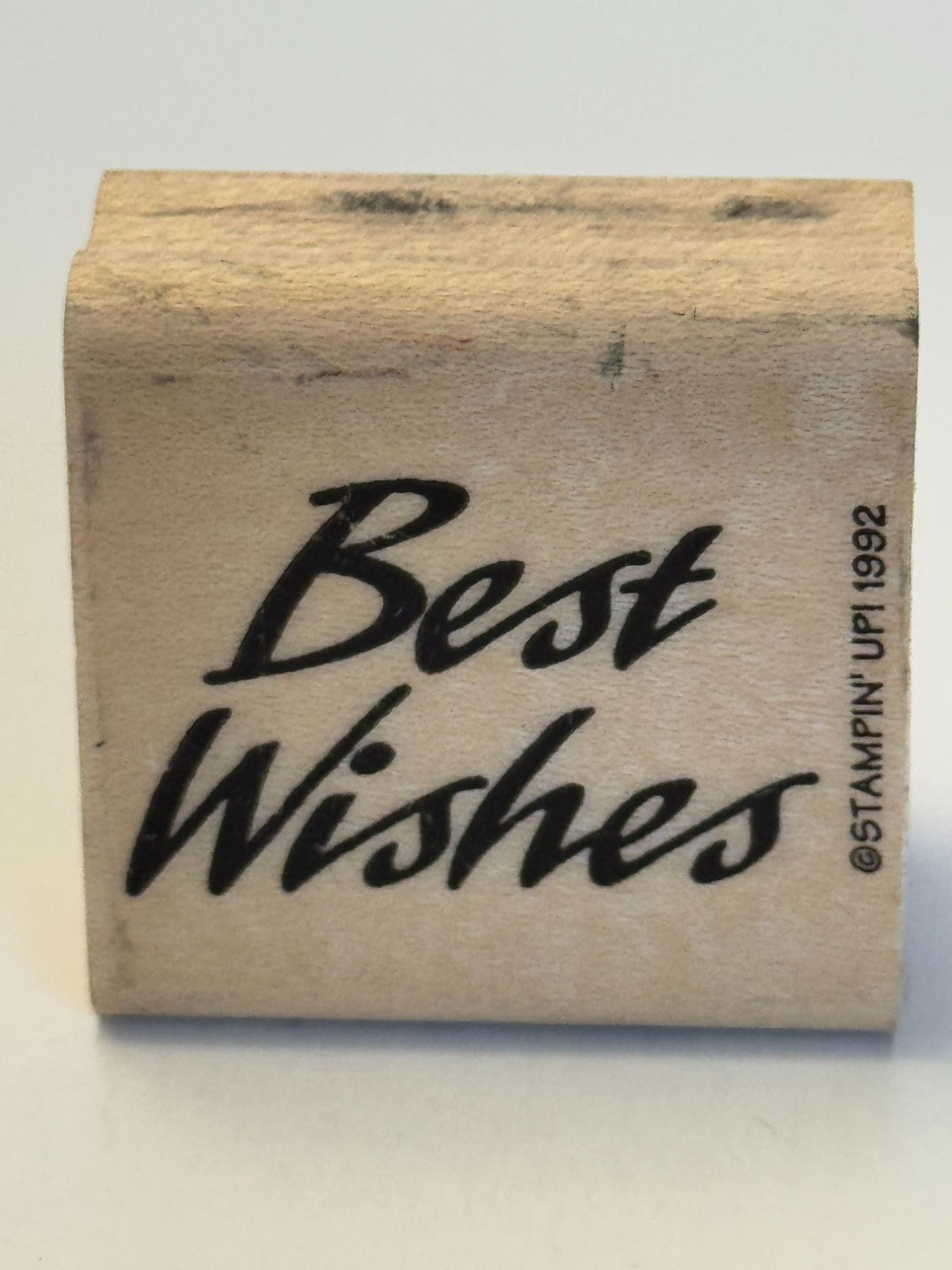 Stampin Up Rubber Stamp Best Wishes Card Making Words Sentiment Good Luck Friend