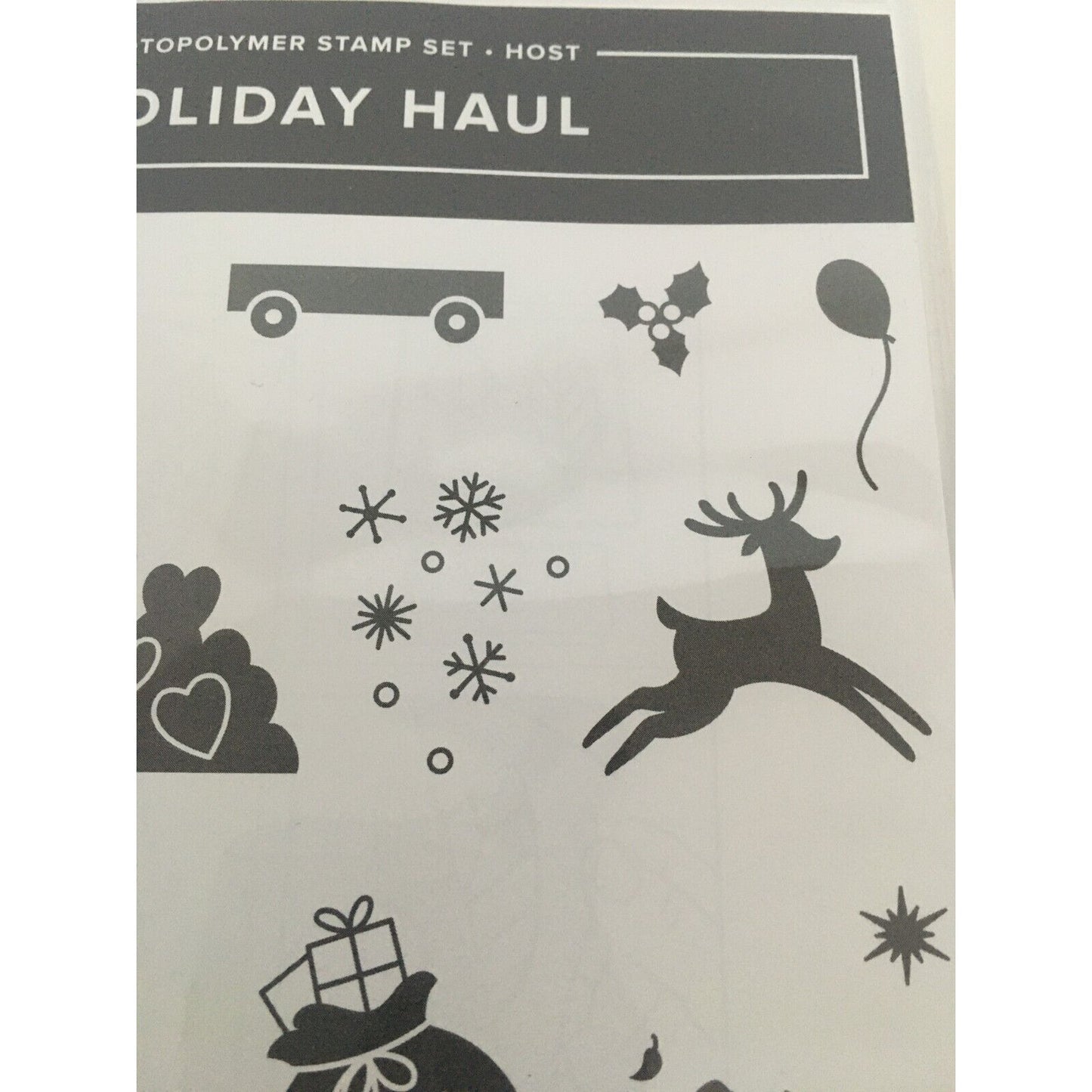 Stampin Up Photopolymer Stamp Set Holiday Haul Christmas Gift Tag Card Making