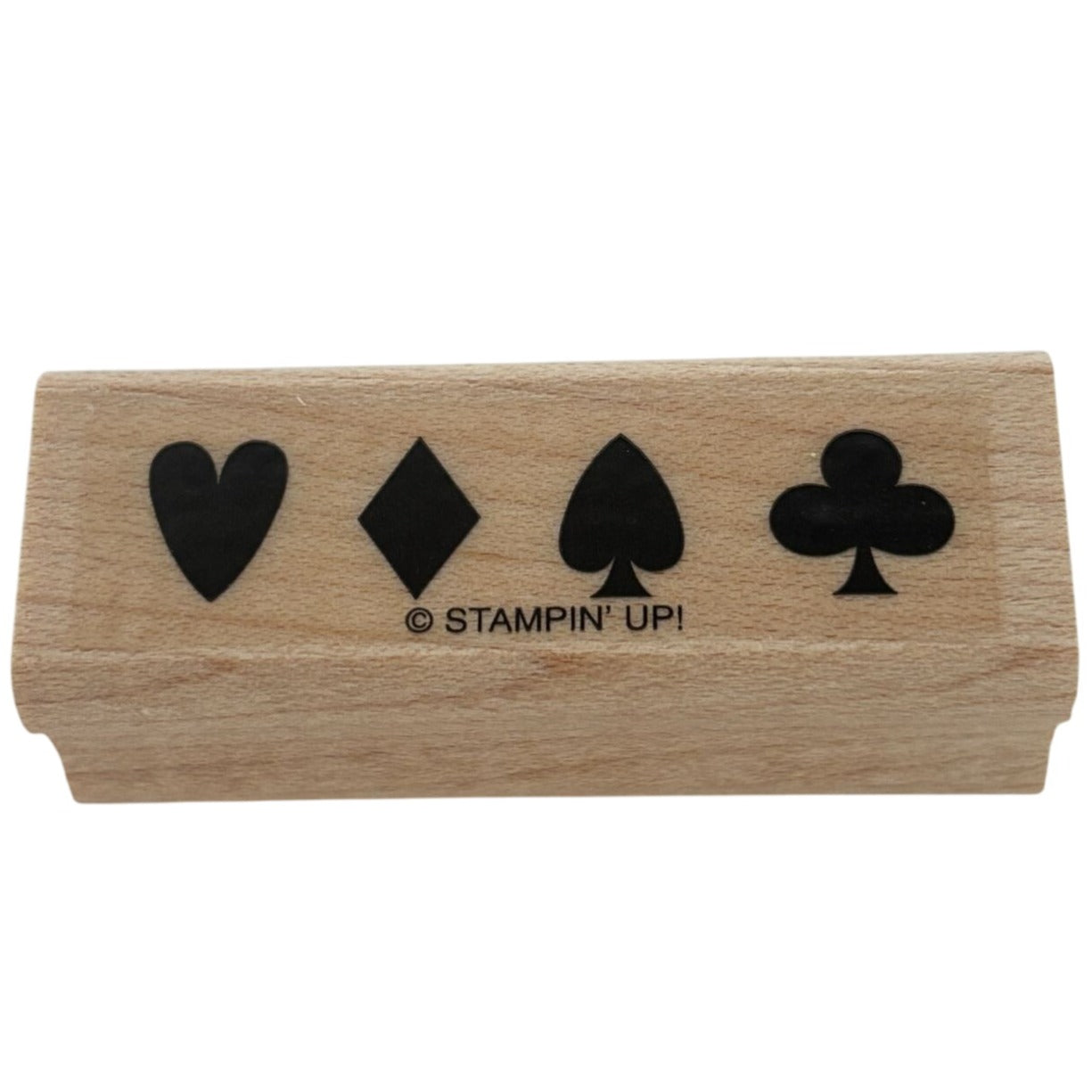 Stampin Up Rubber Stamp Playing Card Suits Border Game Night Spade Clubs Diamond