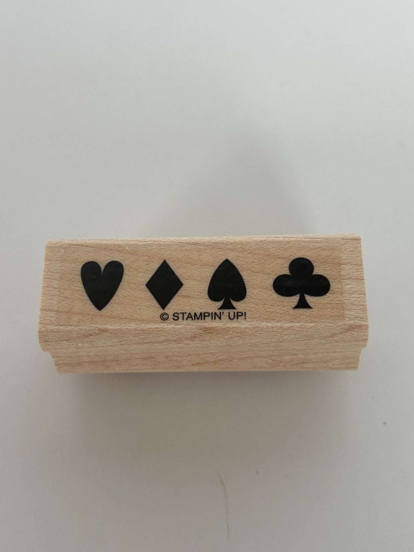 Stampin Up Rubber Stamp Playing Card Suits Border Game Night Spade Clubs Diamond