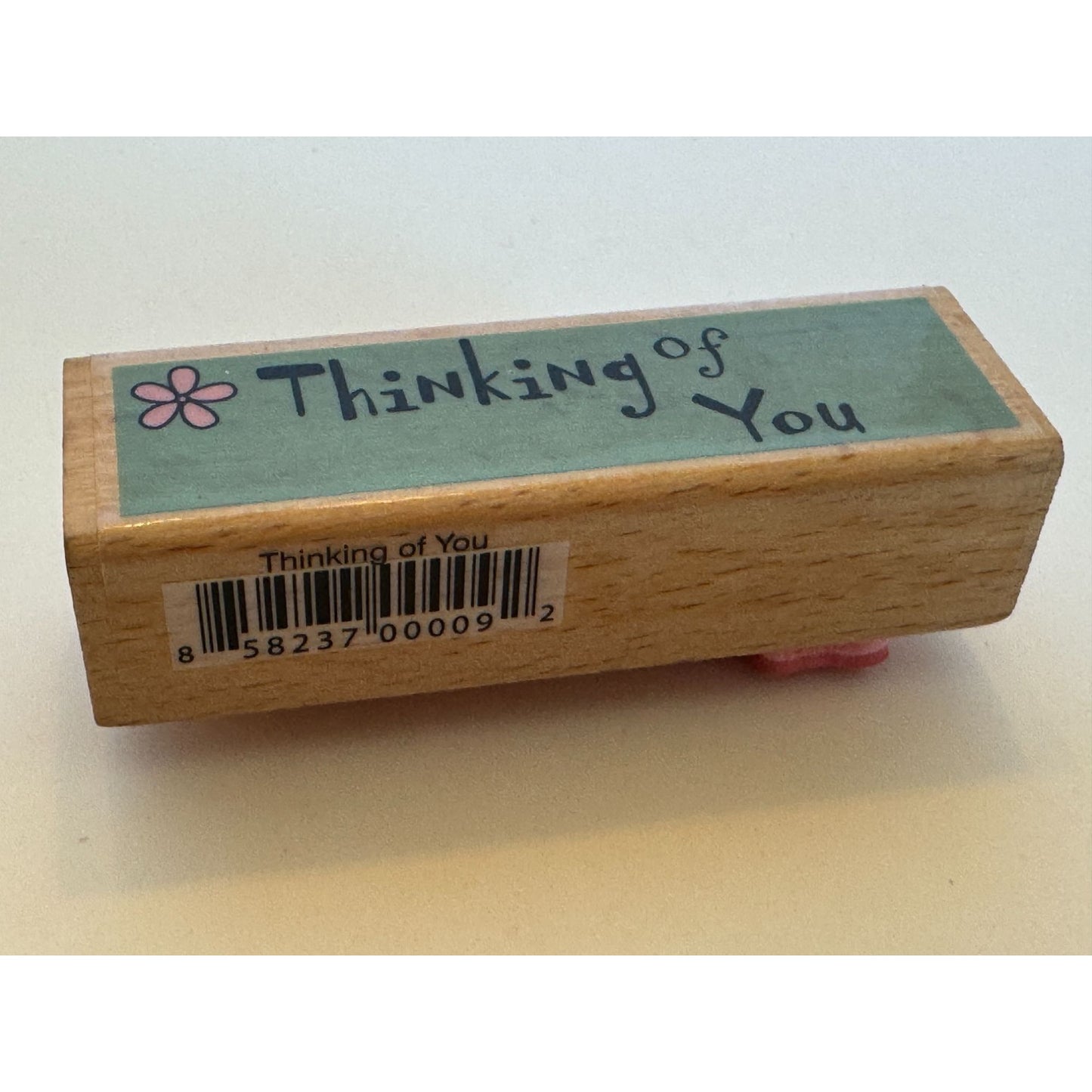 Thinking Of You Wooden Rubber Stamp by KPM Flower Card Making Words Sentiment