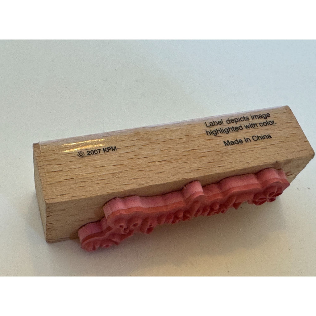 Thinking Of You Wooden Rubber Stamp by KPM Flower Card Making Words Sentiment